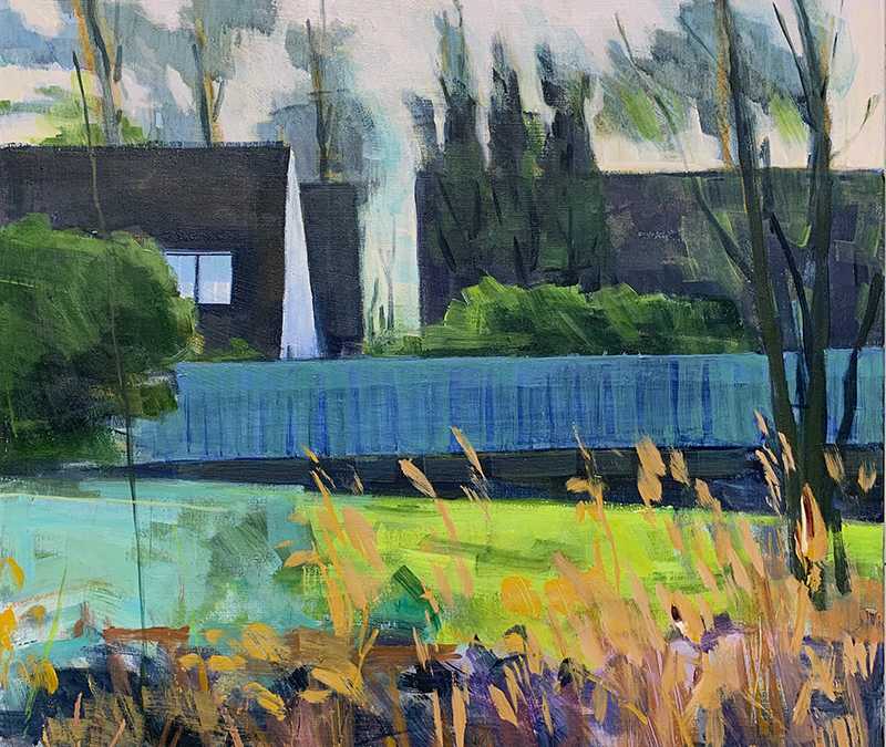 Blue Fence